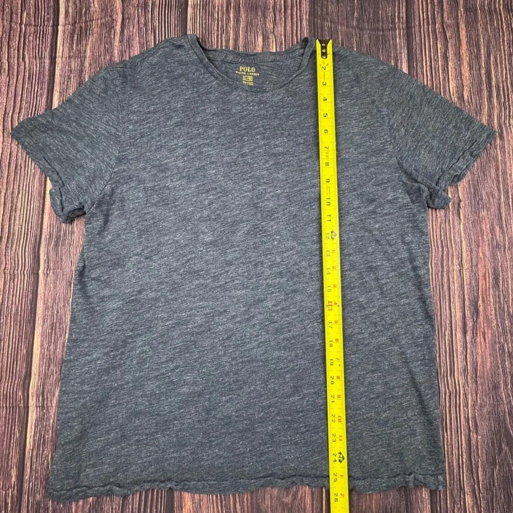 Polo Ralph Lauren T-Shirt L Blue Slub Cotton Preppy Classic Fit Short Sleeve Tee